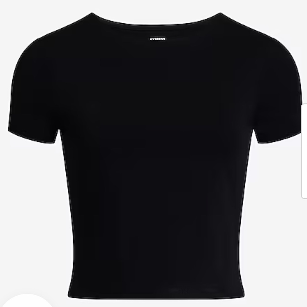 Black Body Contour Crop top Short Sleeve